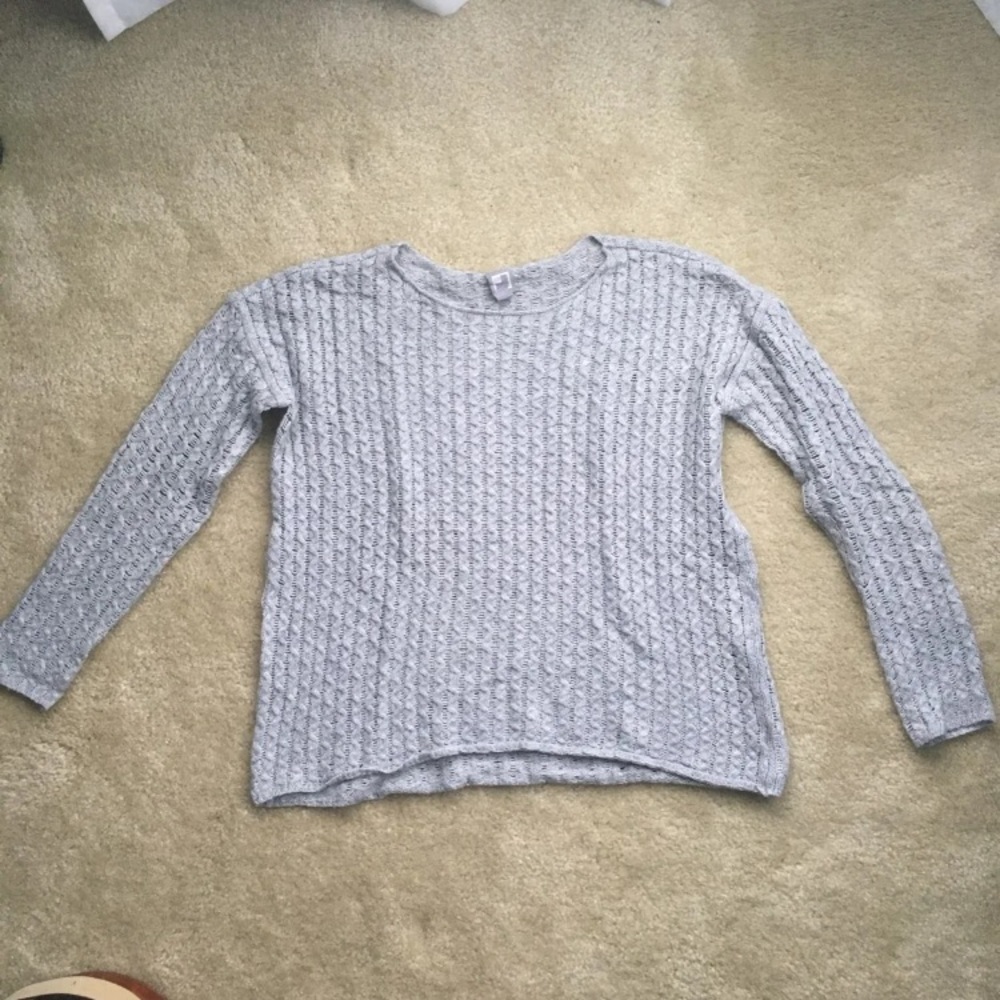 Grey knit sweater
